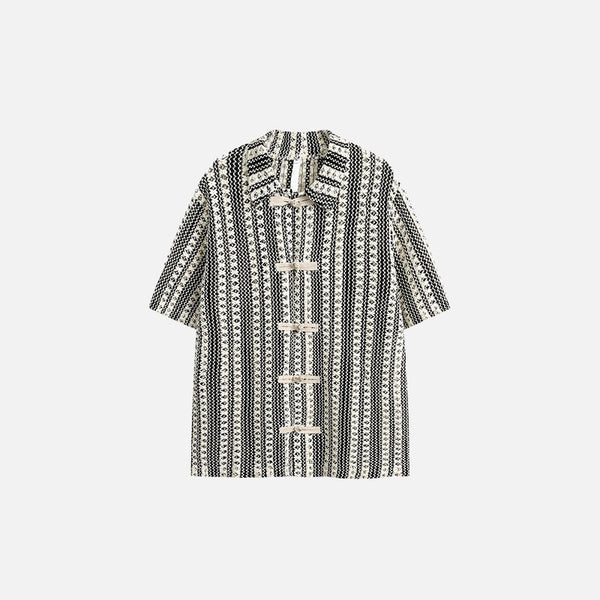 Kadın Vintage Çizgili Gömlek, önden görünüm — Navra Wear