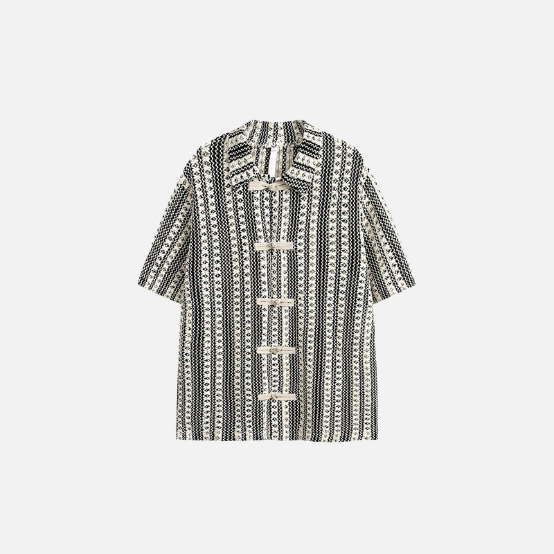Kadın Vintage Çizgili Gömlek, önden görünüm — Navra Wear