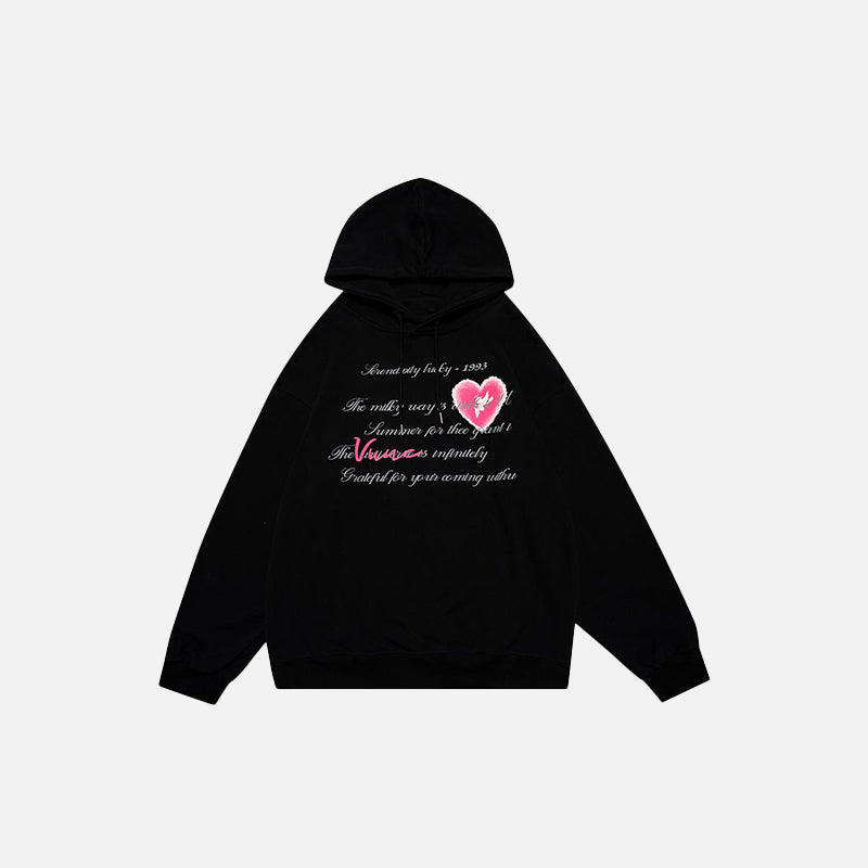 Heart Poetry Graphic Sweatshirt