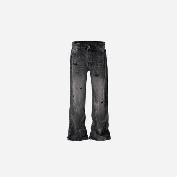 Vintage Yıkanmış Yırtık Detaylı Jean Pantolon, önden görünüm — Navra Wear