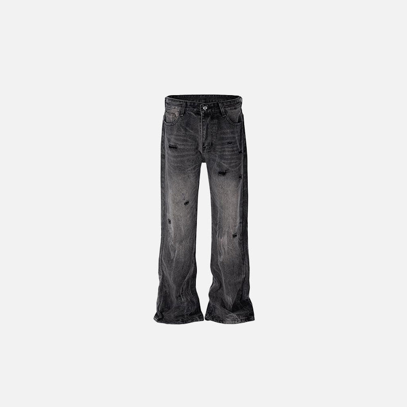 Vintage Yıkanmış Yırtık Detaylı Jean Pantolon, önden görünüm — Navra Wear