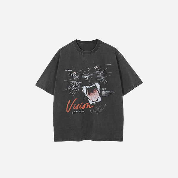 Vintage Güneş Baskılı Tişört, önden görünüm — Navra Wear