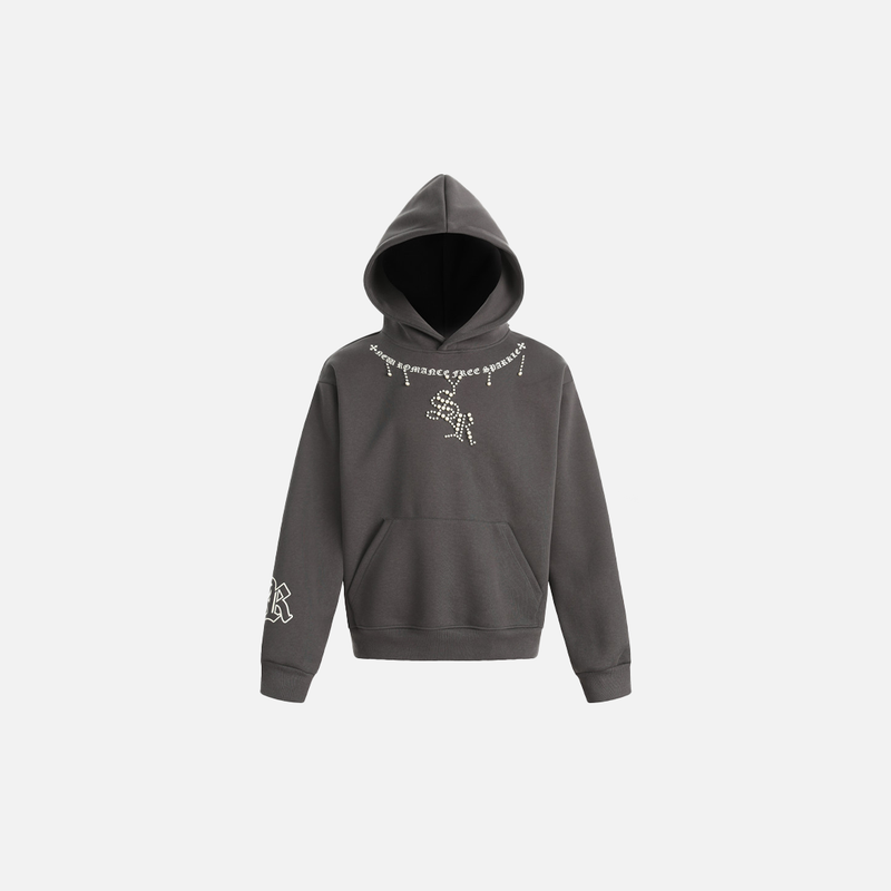2000s Metro Dark Beaded Oversized Sweatshirt