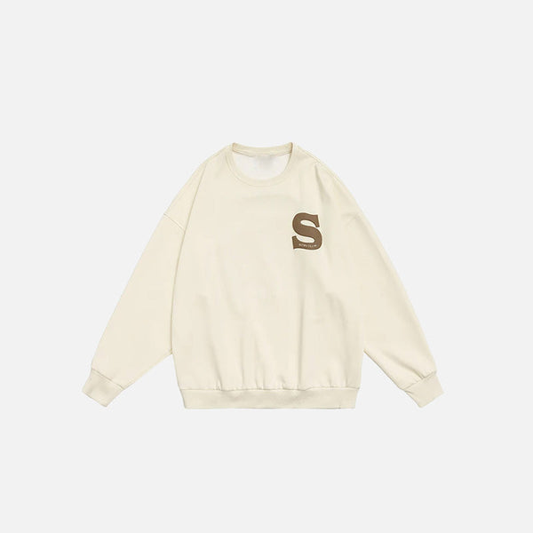 Harf Baskılı Sweatshirt, önden görünüm — Navra Wear