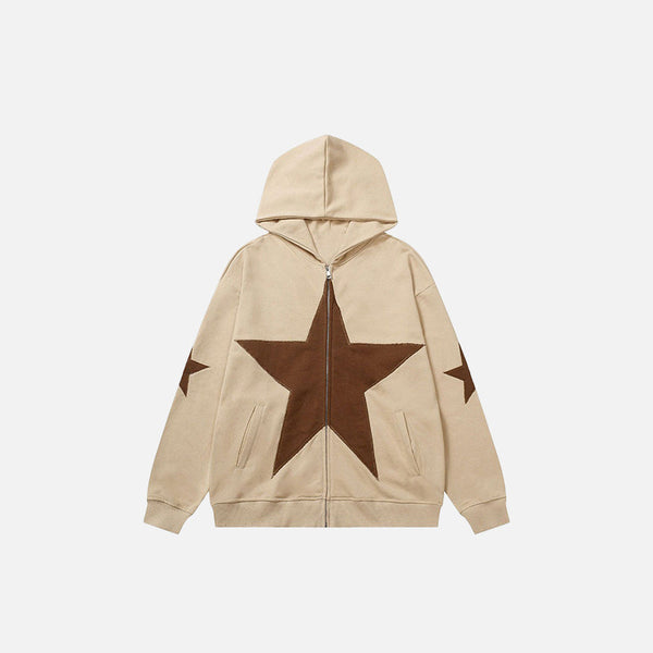 Star Graphic Patch Sweatshirts