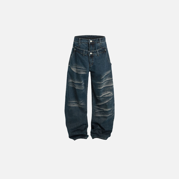Modern Metro Mosaic Relaxed Bell Leg Denim
