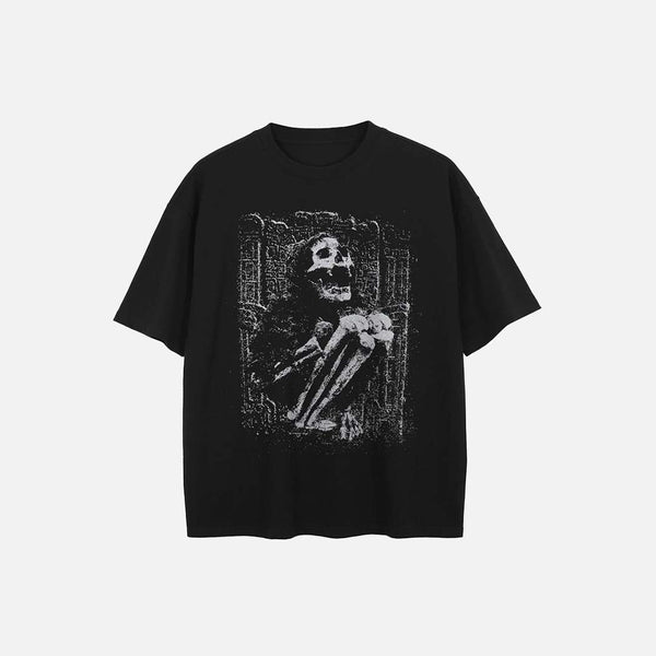 Underground Skeleton Illustrated T-Shirt