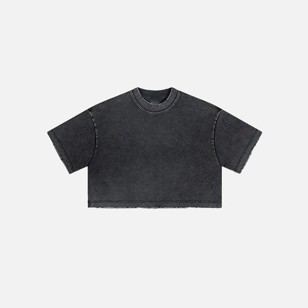 Women's Sun-Bleached Stitching Crop Top