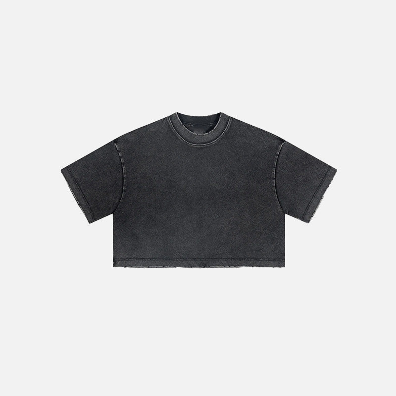 Women's Sun-Bleached Stitching Crop Top