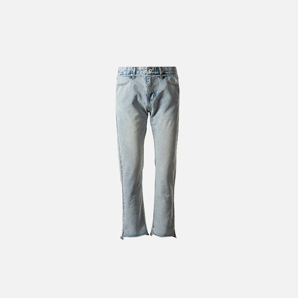 Yıkanmış İspanyol Paça Jean Pantolon, önden görünüm — Navra Wear