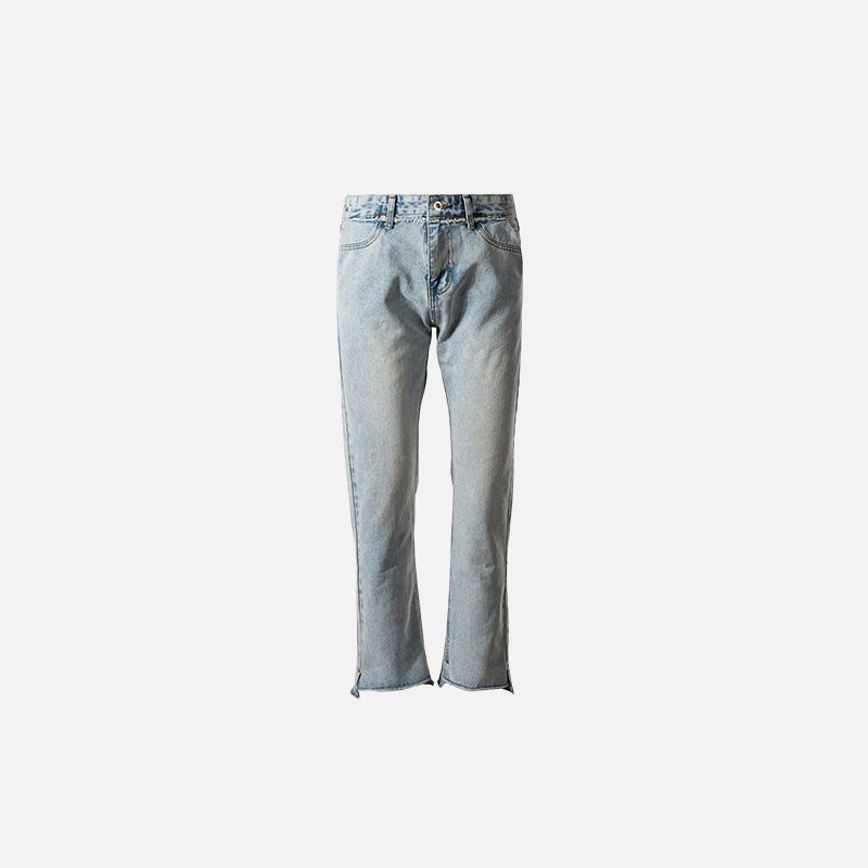 Yıkanmış İspanyol Paça Jean Pantolon, önden görünüm — Navra Wear