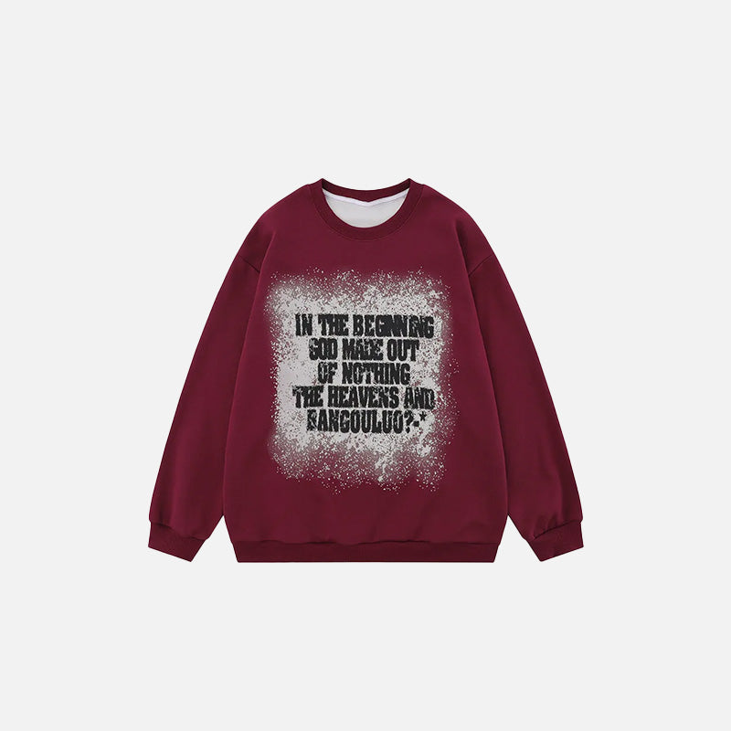 Baskılı Basic Sweatshirt, önden görünüm — Navra Wear