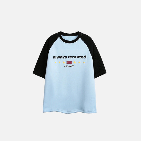 Color Block Tişört, önden görünüm — Navra Wear