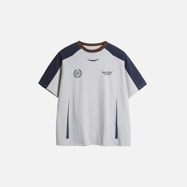 Mozaik Desenli Tişört, önden görünüm — Navra Wear