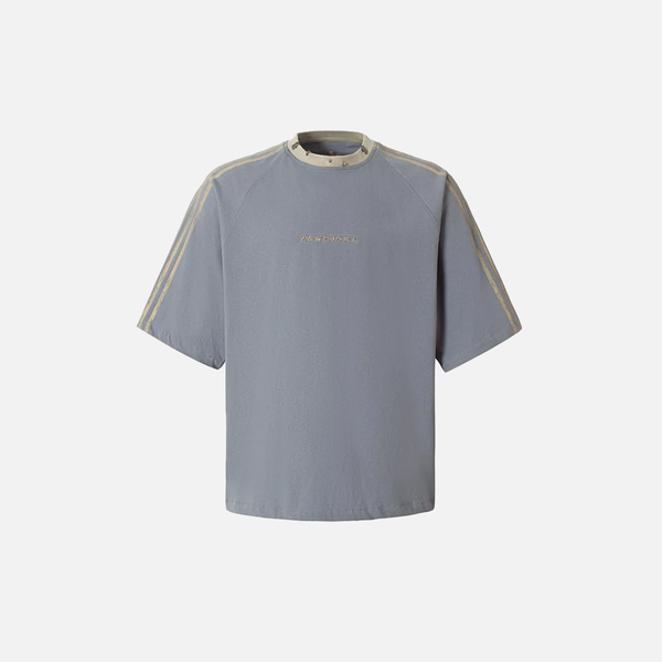 New-Millennium Weekend Relaxed Fit Embroidery Stripe T-Shirt