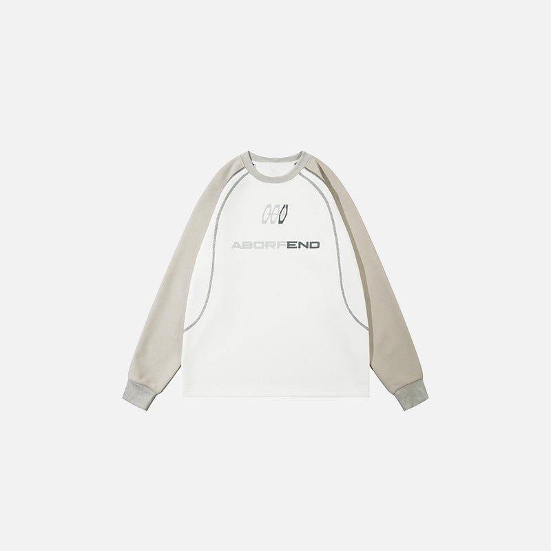 Harf Baskılı Sweatshirt, önden görünüm — Navra Wear