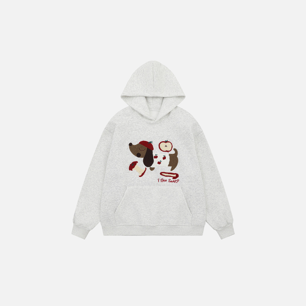 2000s Cute Cartoon Dog Embroidered Sweatshirt