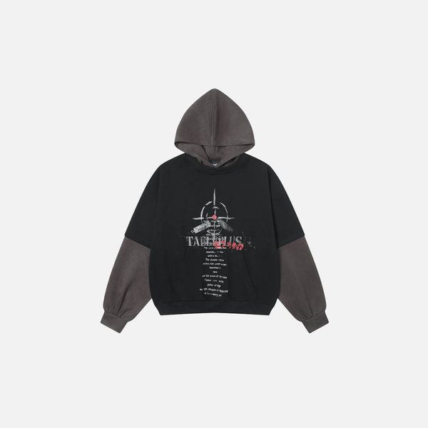 Graphic Metro Dual-Layer Letter Sweatshirt
