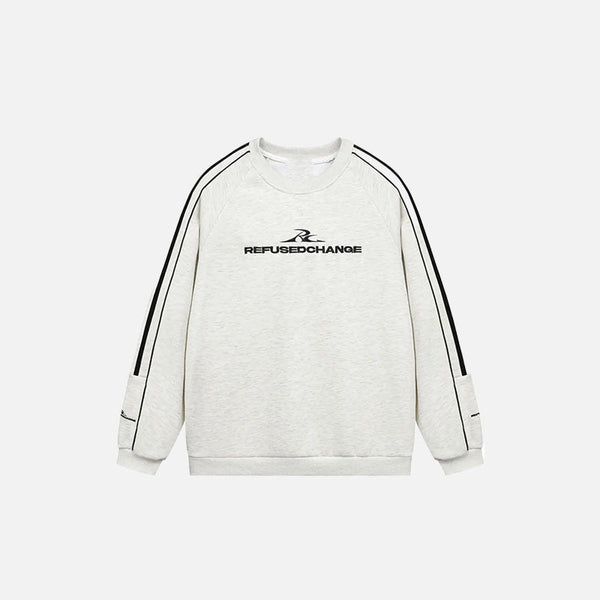 Baskılı Basic Sweatshirt, önden görünüm — Navra Wear