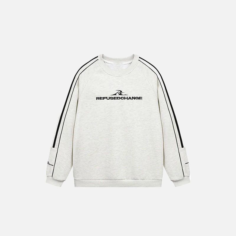 Baskılı Basic Sweatshirt, önden görünüm — Navra Wear