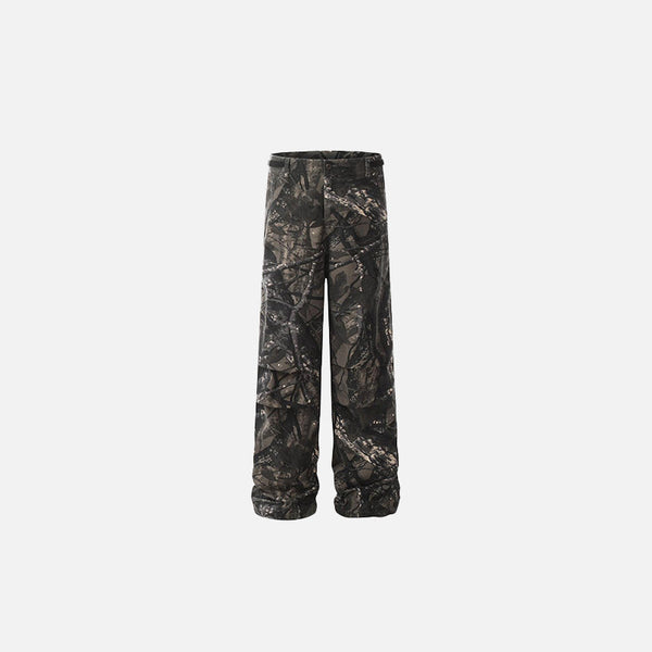 Çok Cepli Orman Baskılı Kargo Pantolon, önden görünüm — Navra Wear
