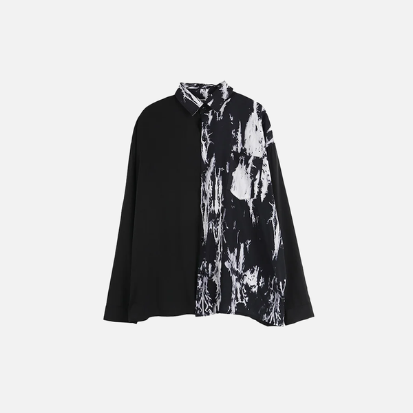 Dark Stitch Punk Panel Long Sleeve Shirt
