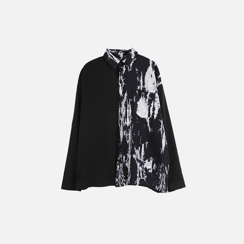 Dark Stitch Punk Panel Long Sleeve Shirt