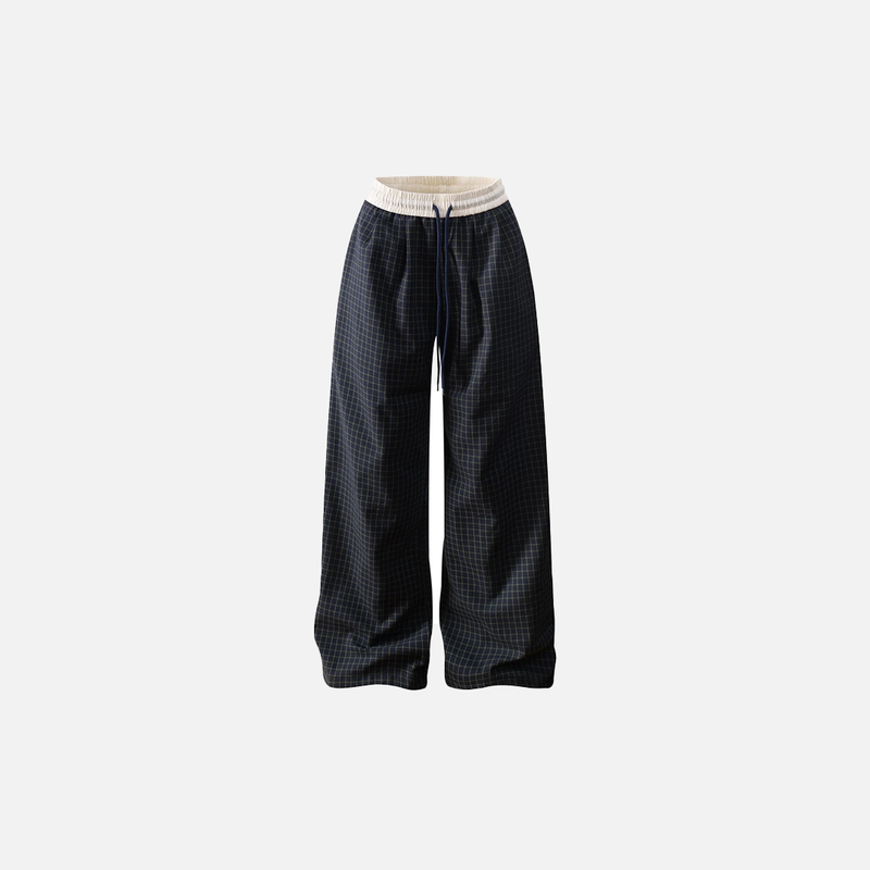 Y2K Ekose Jogger, önden görünüm — Navra Wear
