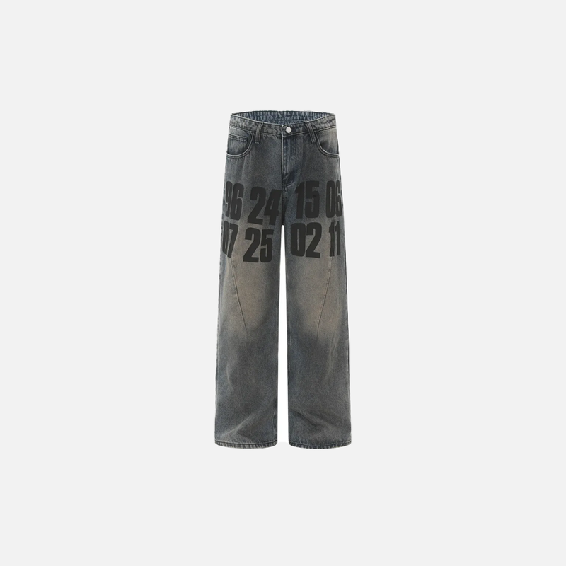 Classic High Street Double-Sided Printed Denim