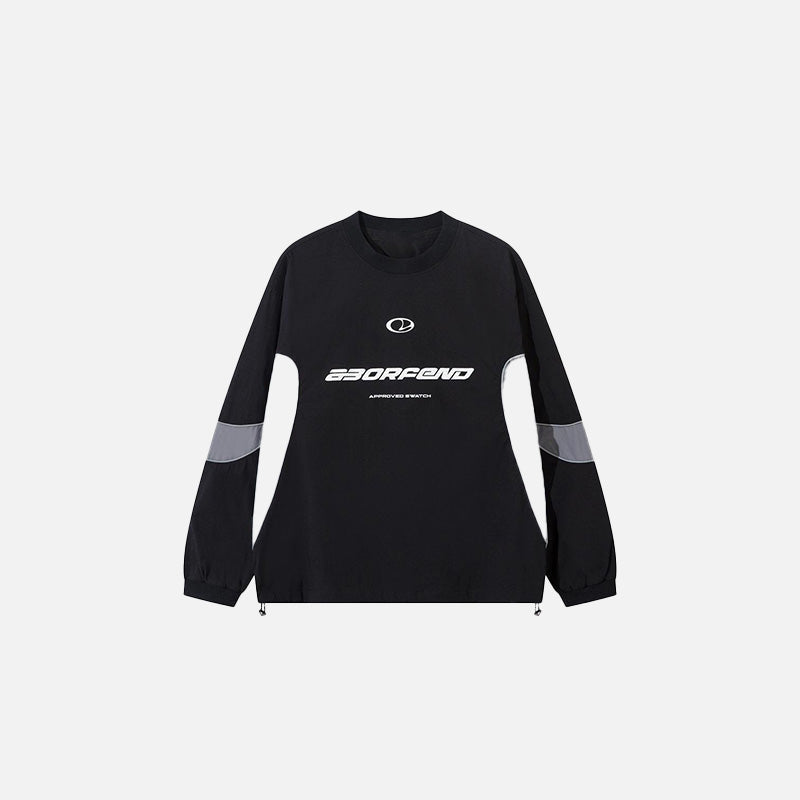 Dalga Baskılı Sweatshirt, önden görünüm — Navra Wear
