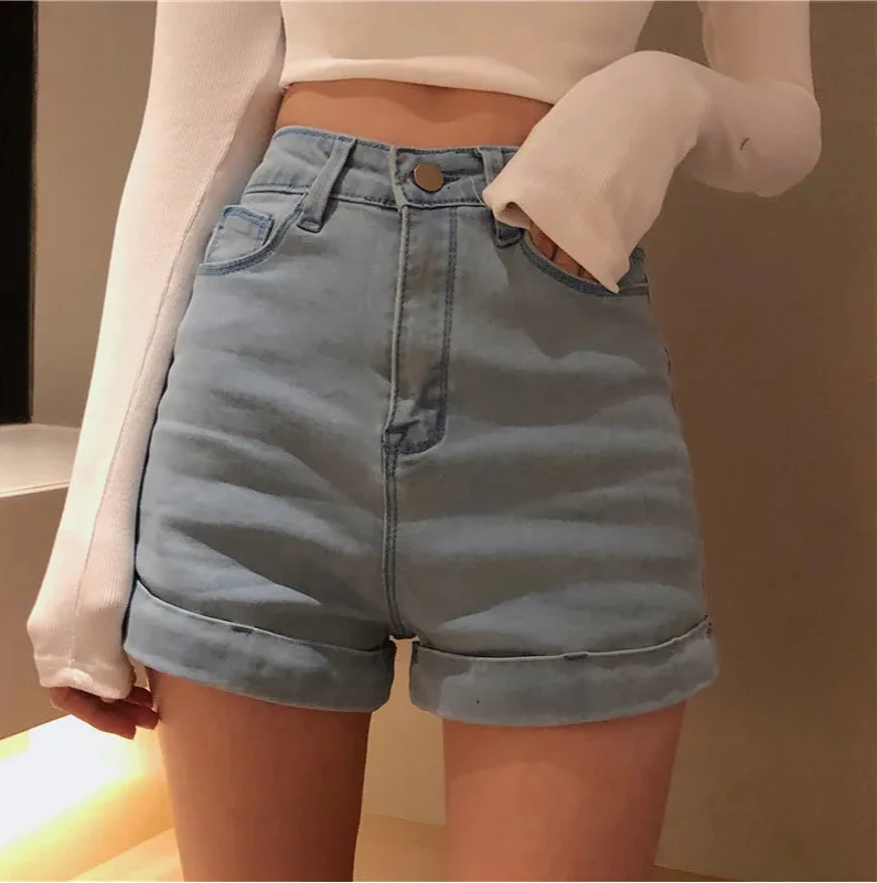 Pinup Rise Chic Denim Shorts