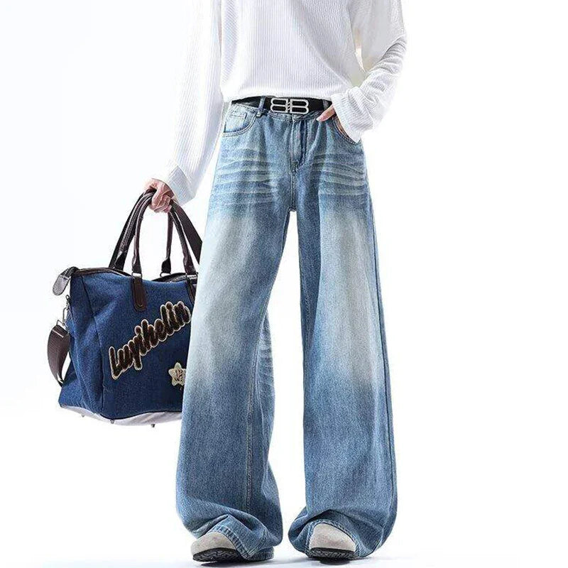 High-Quality Ombre Rinse Classic Tube Denim