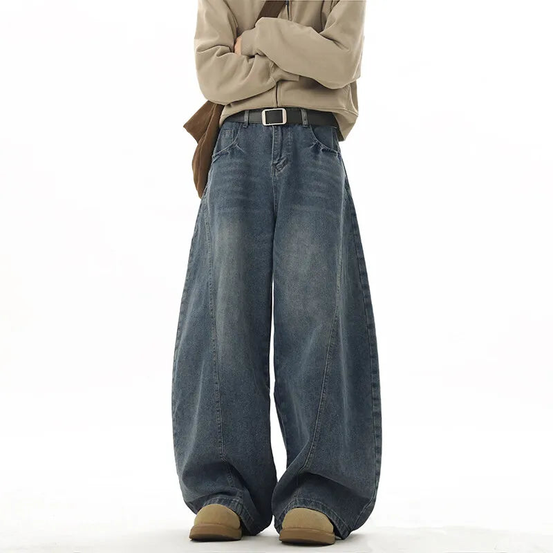 Dark Blue Bell Leg Denim