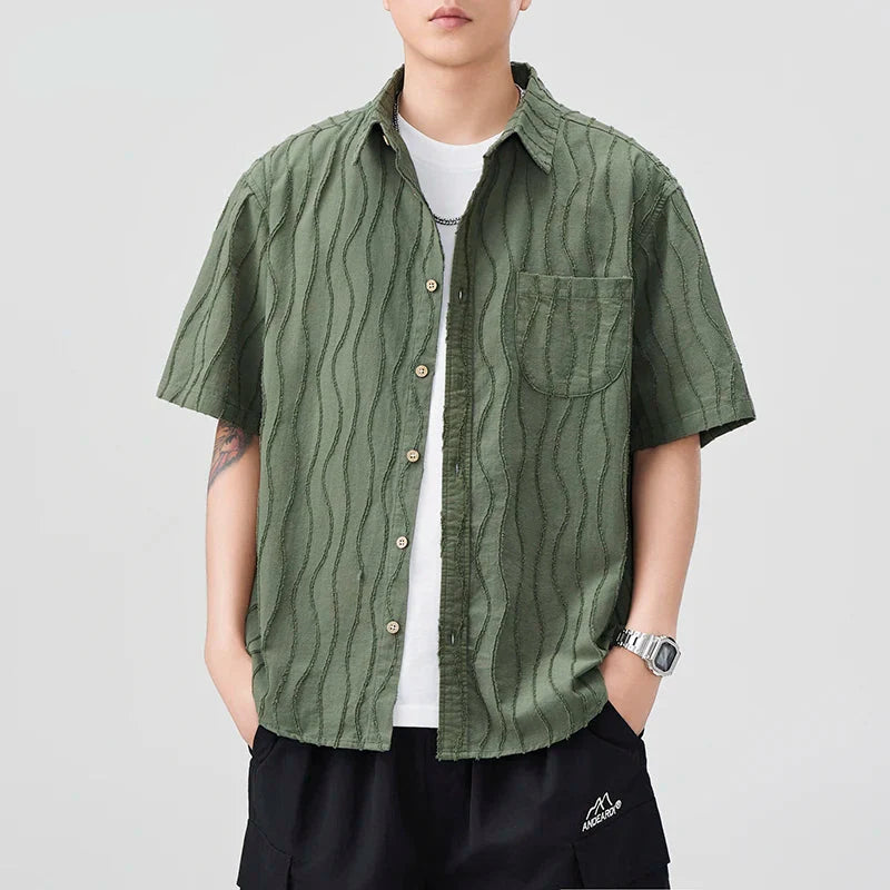 Breezy Solid Comfortable Summer Button Top