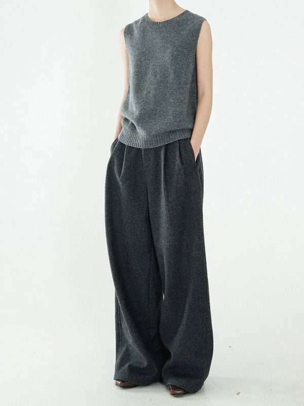 Chic Gray Wide-Leg