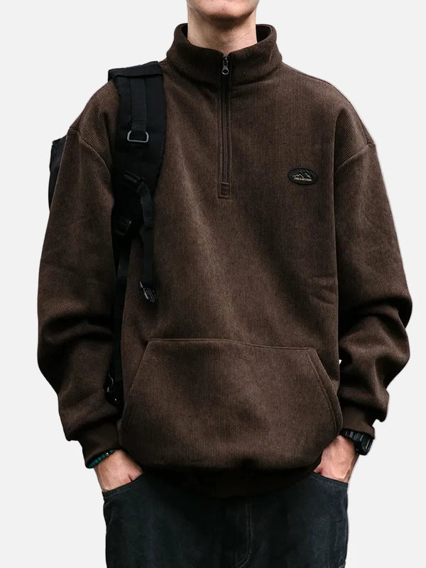 Japan Cord Half-Zip Street Top