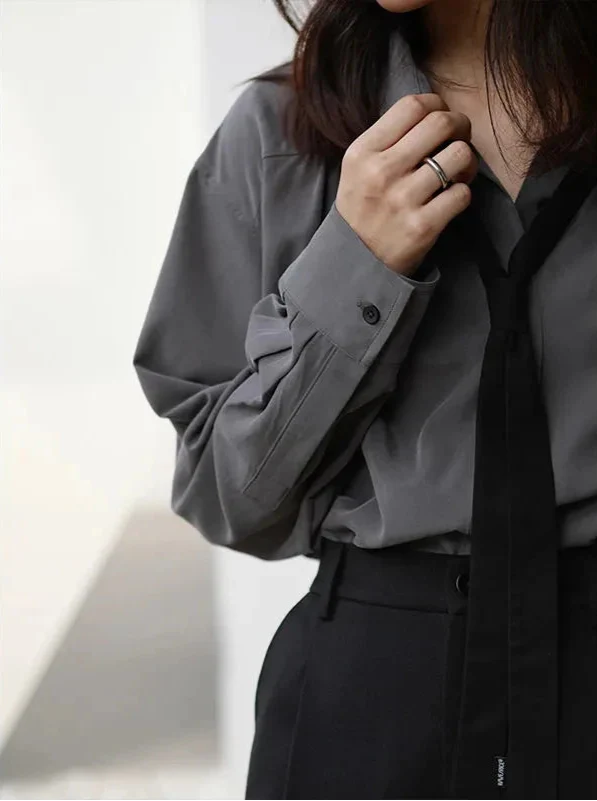K-Chic Oversized Button-Front Top