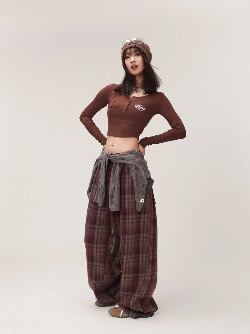 Red Check Work Trousers