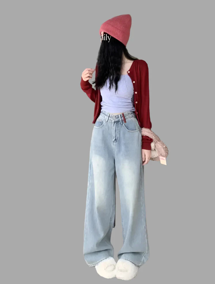 Vintage Yüksek Bel Jean Pantolon, önden görünüm — Navra Wear