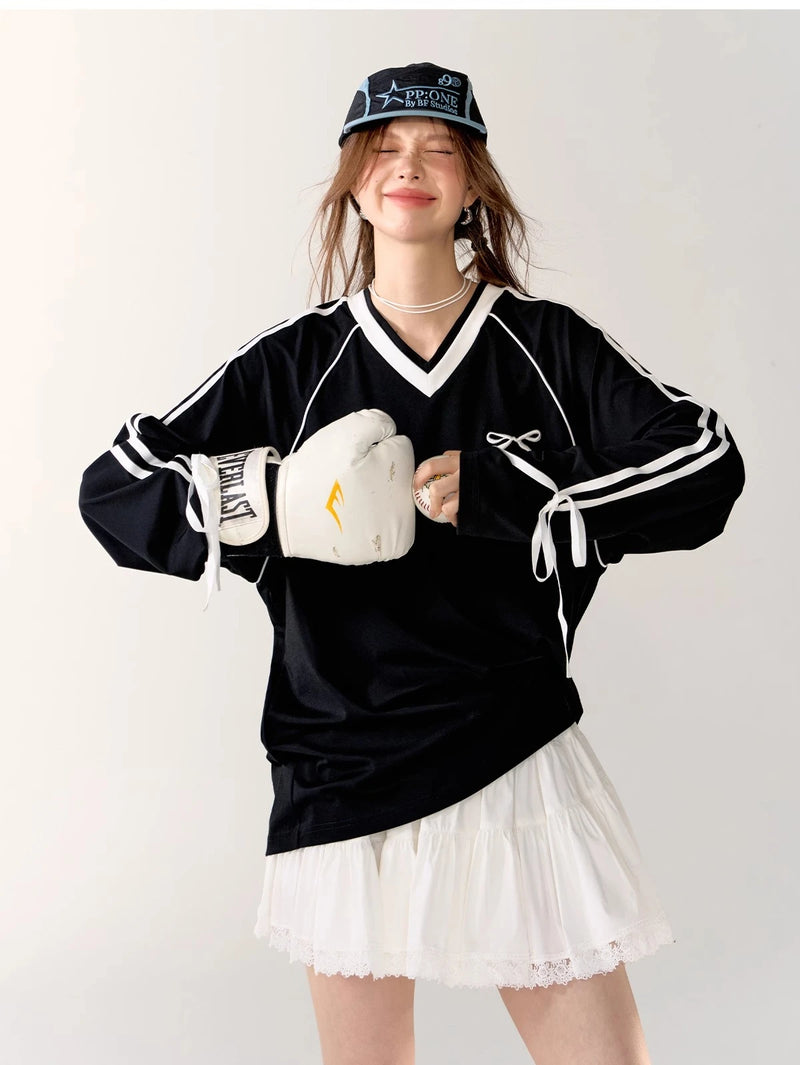 Kadın Oversize Sport Tişört, önden görünüm — Navra Wear