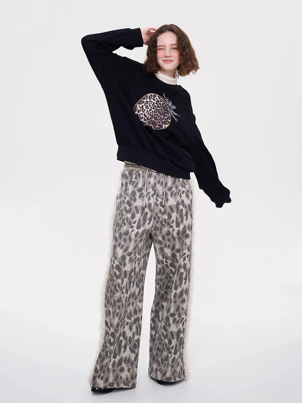 Leopar Desenli Jogger, önden görünüm — Navra Wear