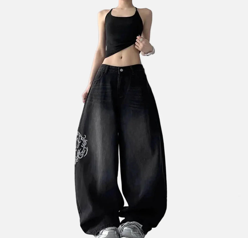Durable Stitched Bell Leg Denim