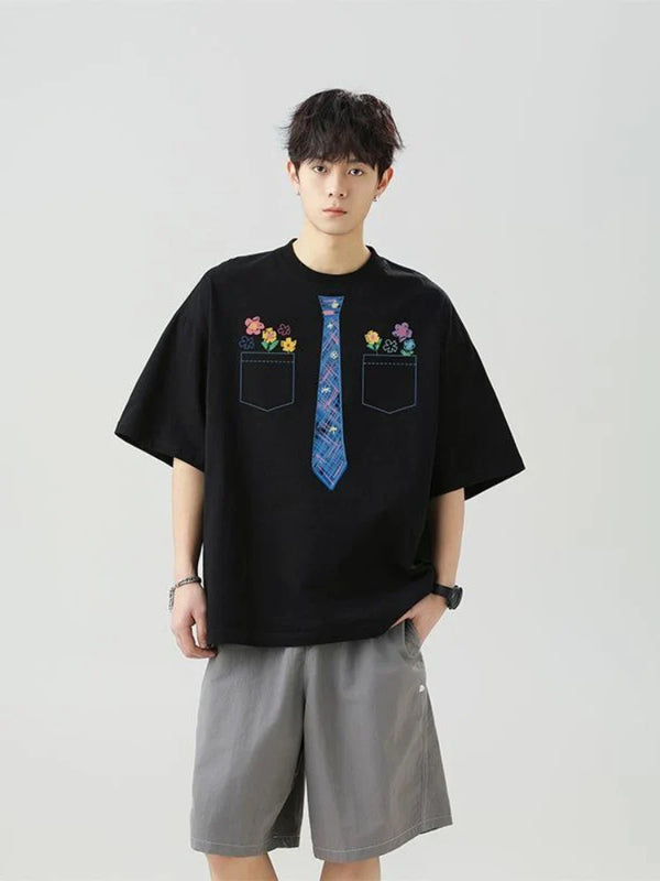 Circa-2000 Heavy Cotton Graffiti Tie Dye Short Sleeve T-Shirt