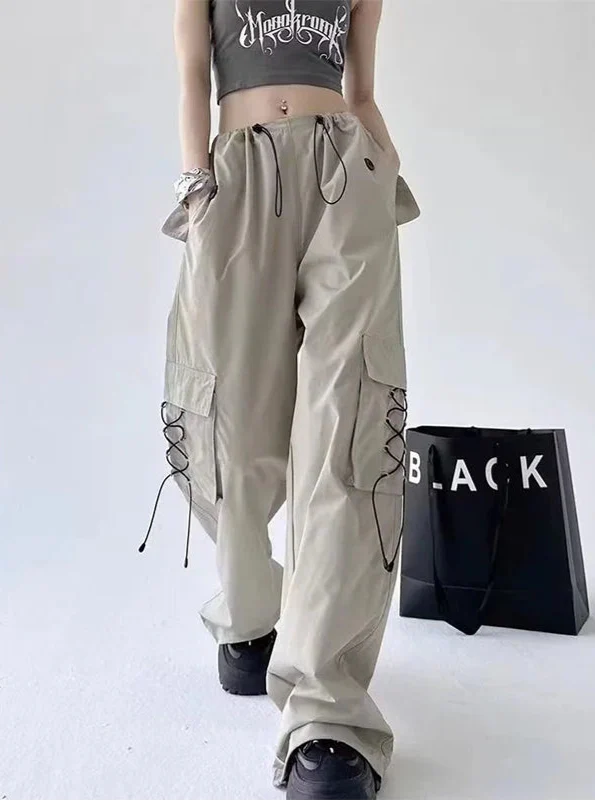 All-American Solid Pintuck Wide Leg Street Pants