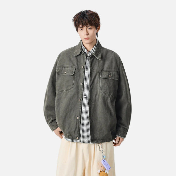Versatile Relaxed Button-Up Denim Jacket