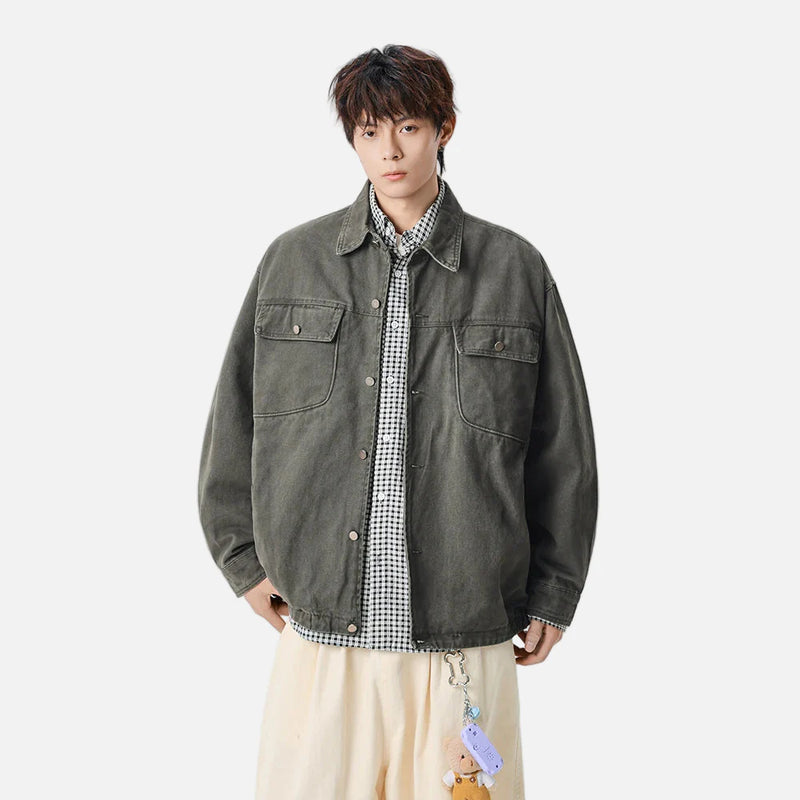 Versatile Relaxed Button-Up Denim Jacket