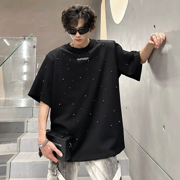 High Quality Sequin Mosaic Shoulder T-Shirt