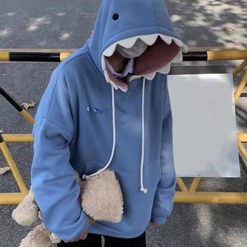 2000s Funny Shark Mosaic Sweatshirt