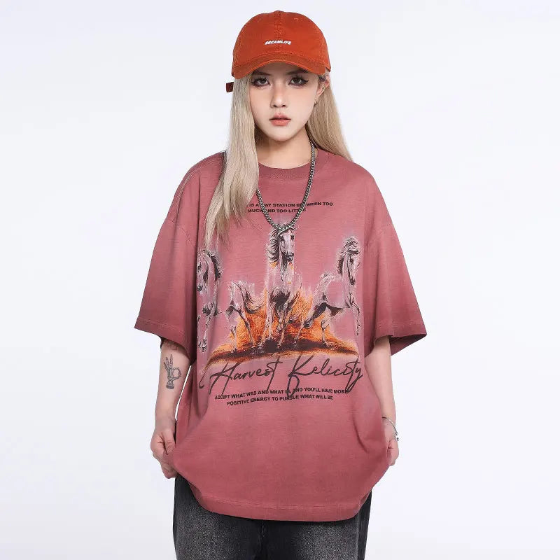 Batik Desenli Tişört, önden görünüm — Navra Wear