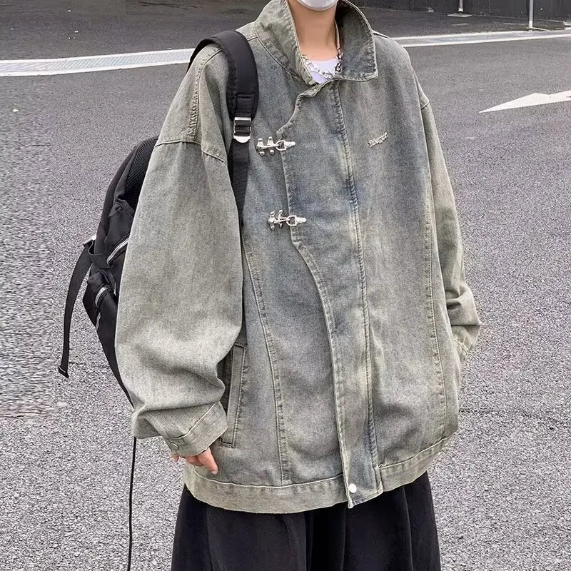 Metro Heritage Faded Zipper Denim Jacket